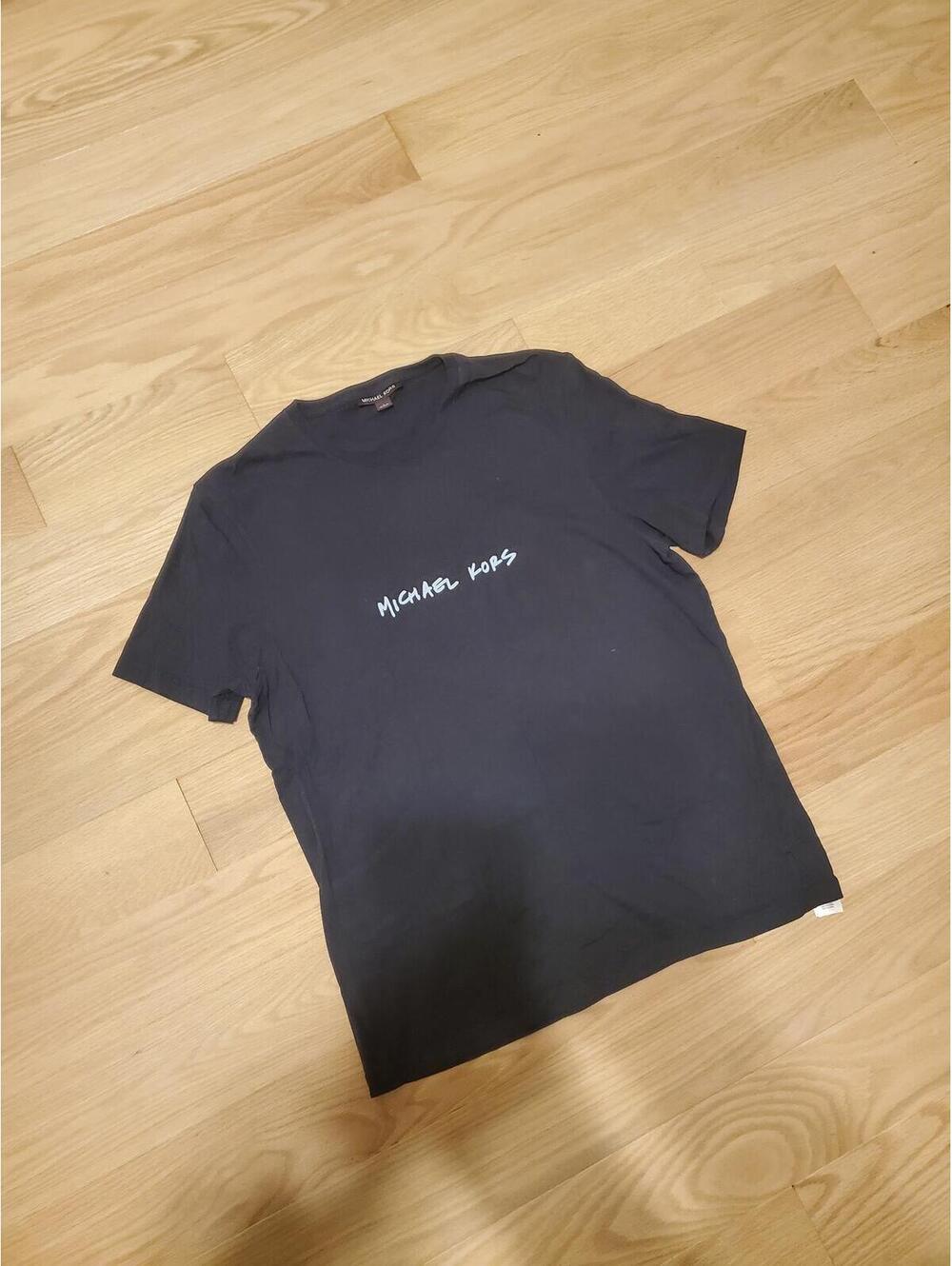 Michael Kors Black Cotton T-Shirt Size L